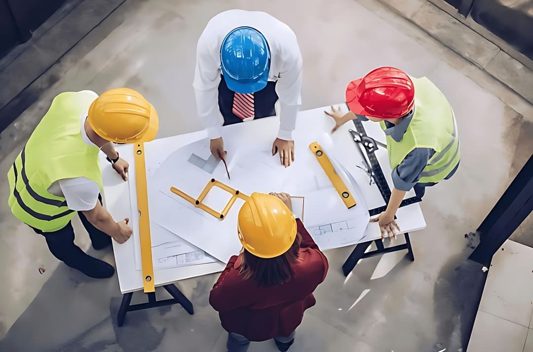 team working on a marine project