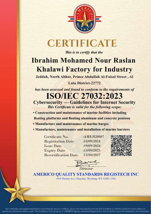 ISO/IEC 27032 Certificate